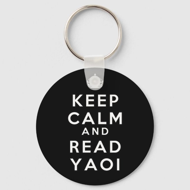 Keep Calm and Read Yaoi Key Ring (Front)
