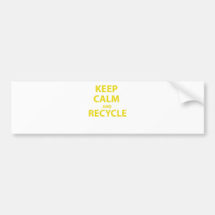 Keep Calm and Recycle Bumper Sticker