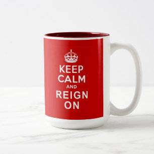 Keep Calm and Reign On Diamond Jubilee Gifts Two-Tone Coffee Mug