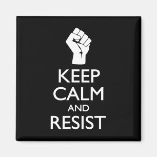 Keep Calm And Resist Spoof Symbol Political Magnet