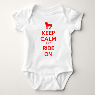Keep Calm and Ride On Baby Bodysuit