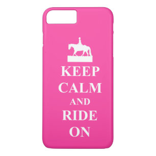 Keep calm and ride on, pink Case-Mate iPhone case