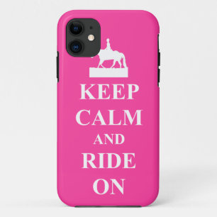 Keep calm and ride on, pink Case-Mate iPhone case
