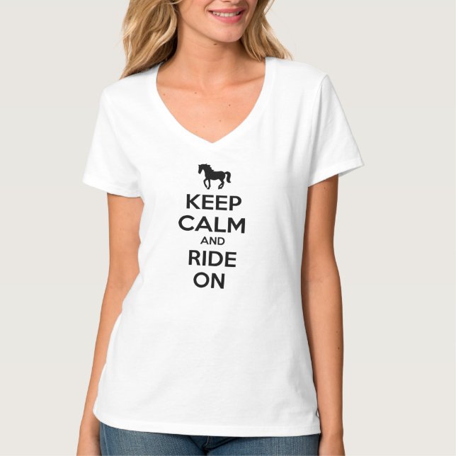 Keep Calm and Ride On T-Shirt (Front)