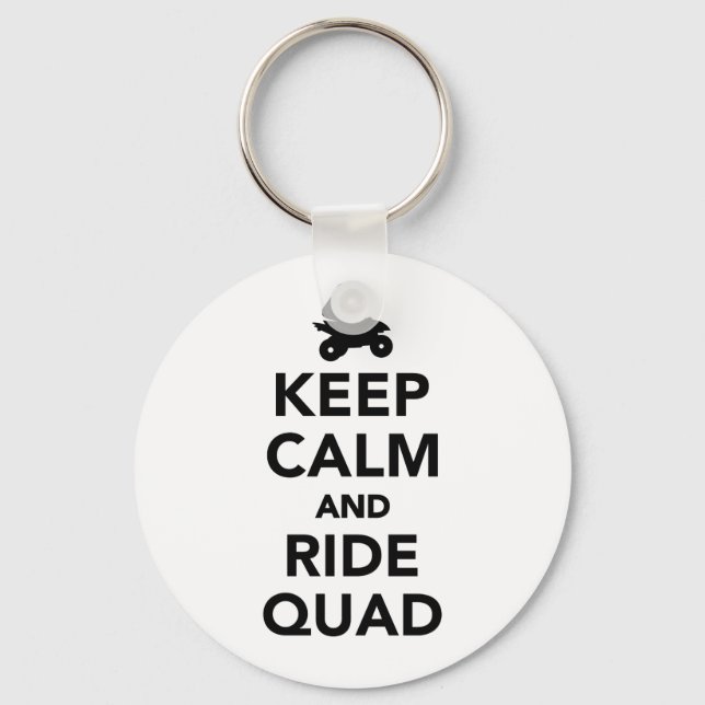 Keep calm and ride Quad Key Ring (Front)