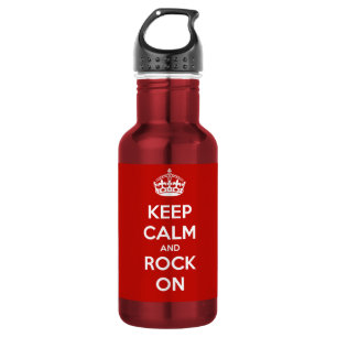 Keep Calm and Rock On 532 Ml Water Bottle