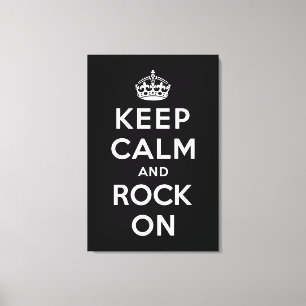 Keep Calm and Rock On Canvas Print