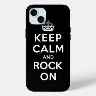 Keep Calm and Rock On iPhone 15 Mini Case