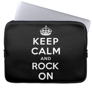 Keep Calm and Rock On Laptop Sleeve