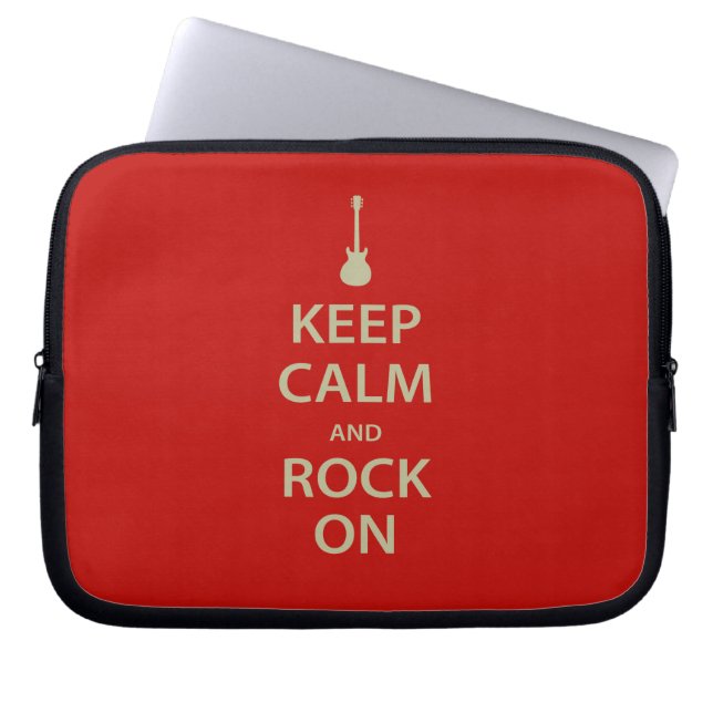 Keep Calm and Rock On! Laptop Sleeve (Front)