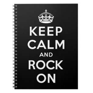 Keep Calm and Rock On Notebook