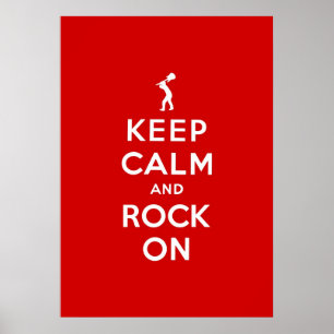 Keep calm and rock on poster