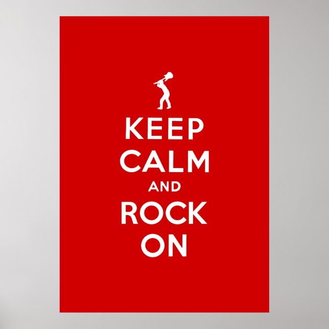 Keep calm and rock on poster (Front)