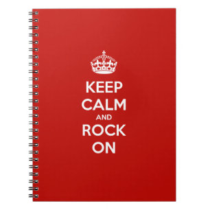 Keep Calm and Rock On Spiral Notebook