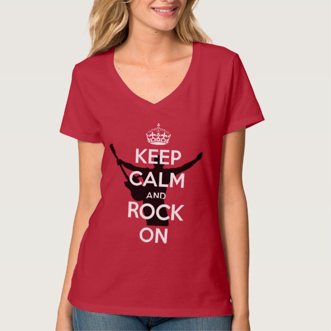 KEEP CALM AND ROCK ON T-Shirt (Front)