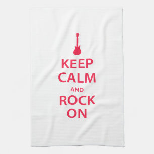 Keep Calm and Rock On! Tea Towel