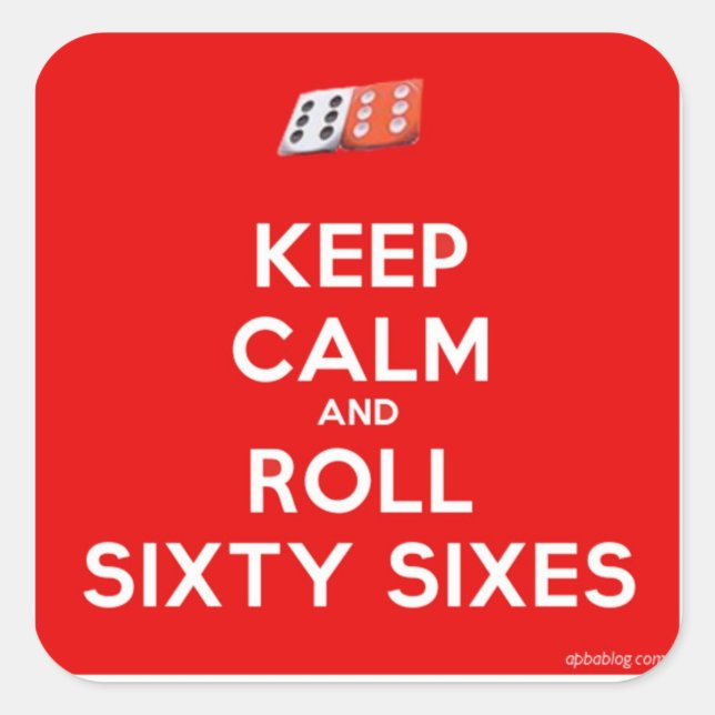 Keep Calm and Roll Sixty-Sixes Stickers (Front)