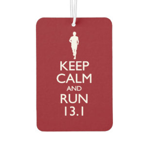 Keep Calm and Run 13.1 Car Air Freshener