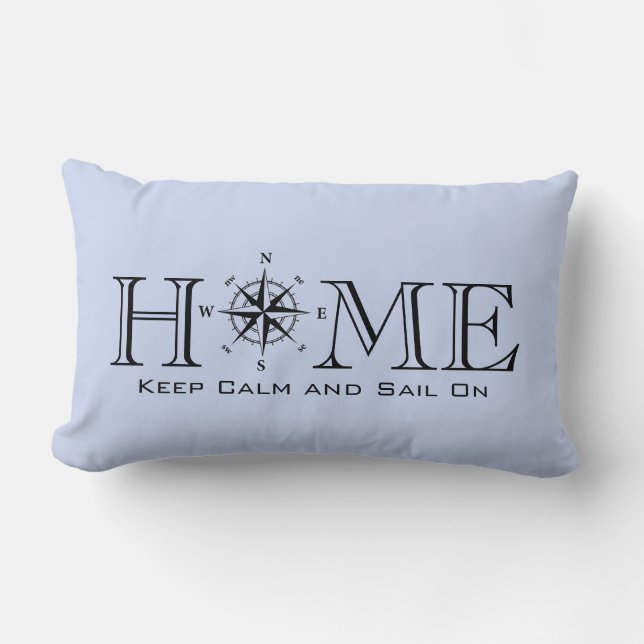 Keep Calm and Sail On Lumbar Cushion (Front)