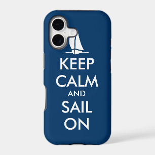 Keep calm and sail on nautical blue
