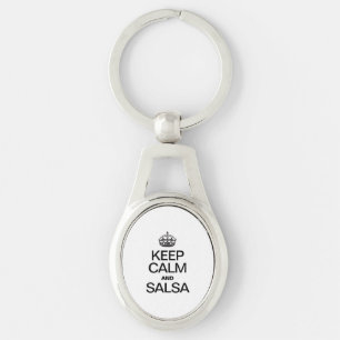 KEEP CALM AND SALSA KEY RING