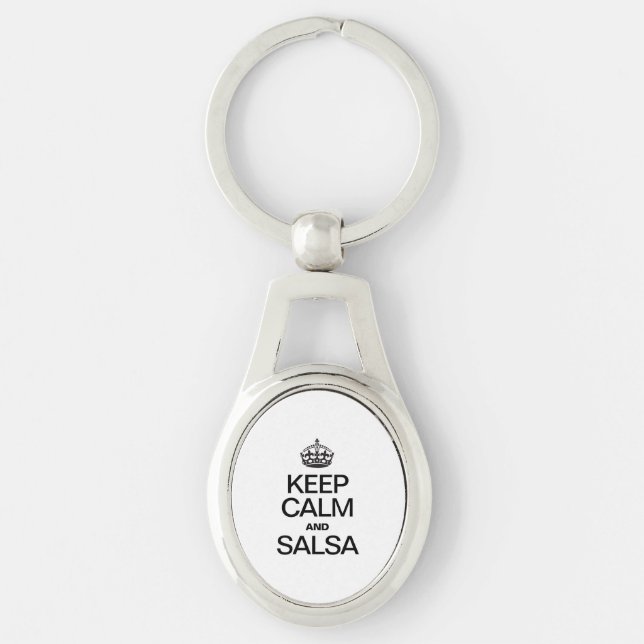KEEP CALM AND SALSA KEY RING (Front)