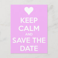 Keep Calm and Save the Date Pink