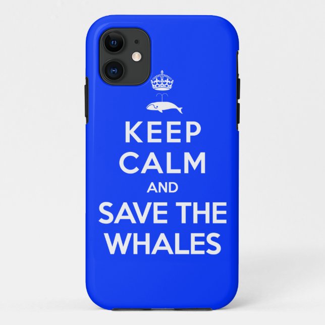 Keep Calm and Save the Whales Case-Mate iPhone Case (Back)