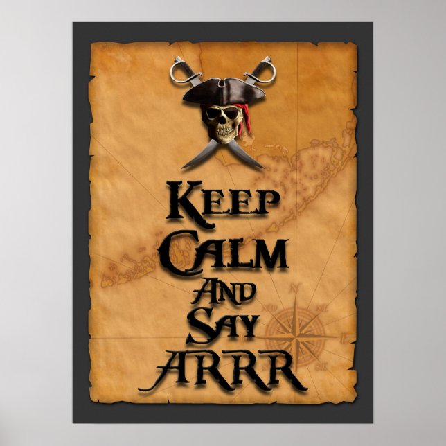 Keep Calm And Say ARRR Poster (Front)