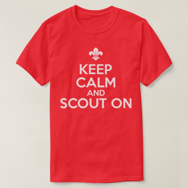 Keep calm and scout on white T-Shirt (Design Front)