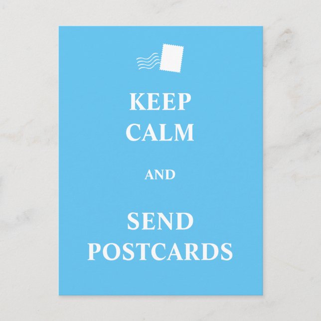 Keep calm and send postcards (Front)