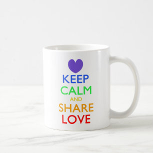 Keep Calm and Share Love Coffee Mug