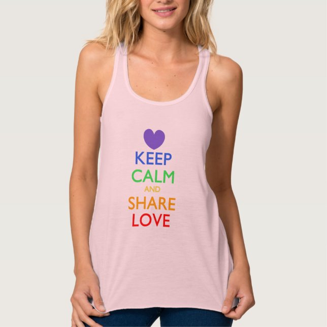 Keep Calm and Share Love Singlet (Front)