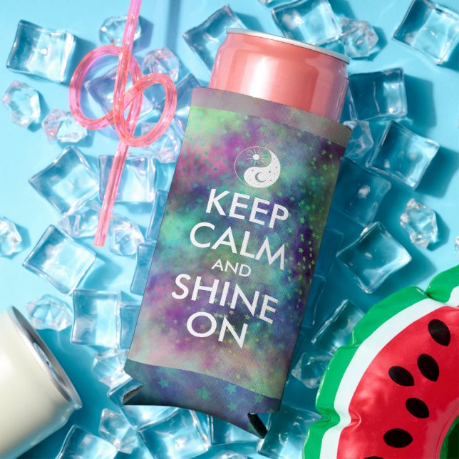 Keep Calm and Shine On Custom Harmony Can Cooler (In Situ Summer)