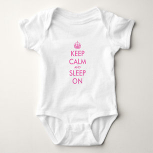 Keep calm and sleep on baby clothes bodysuit