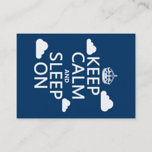 Keep Calm and Sleep On (customise colour) Business Card