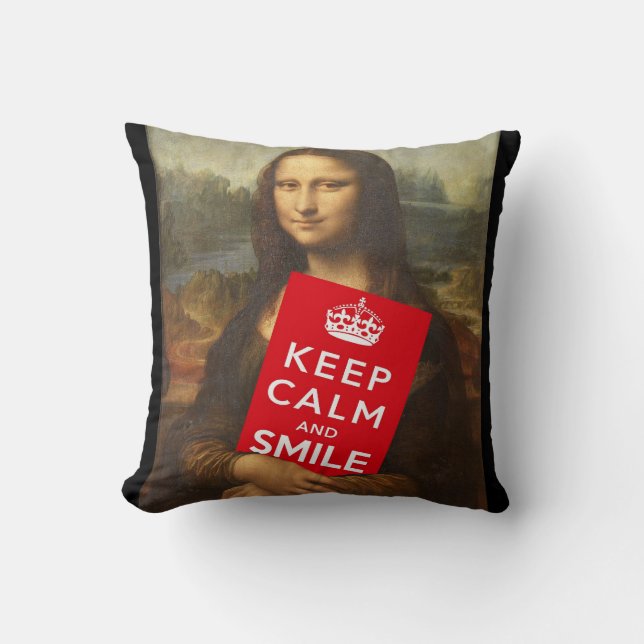 Keep Calm And Smile Cushion (Front)