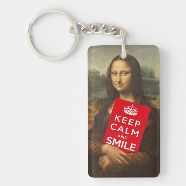 Keep Calm And Smile Key Ring (Front)
