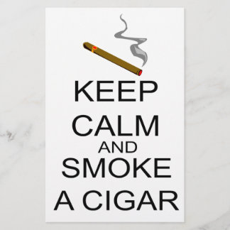 Keep Calm And Smoke A Cigar Stationery