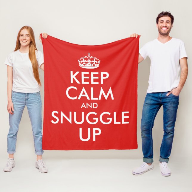 Keep Calm And Snuggle Up Fleece Blanket (In Situ)