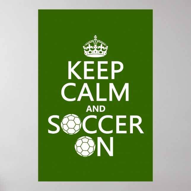 Keep Calm and Soccer On Poster (Front)