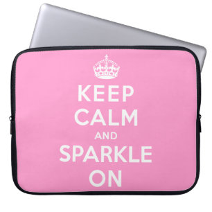 Keep Calm and Sparkle On Laptop Sleeve