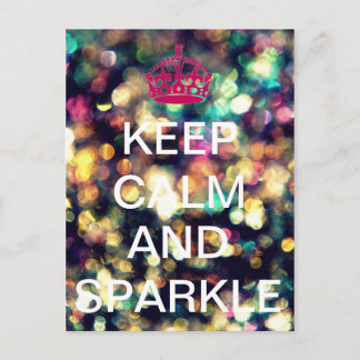 Keep Calm and Sparkle - postcard