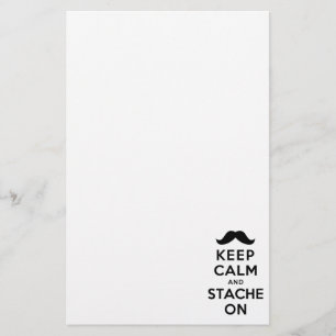 Keep Calm and Stache On Stationery