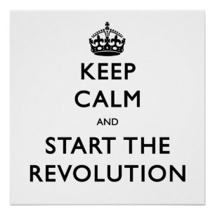 Keep Calm And Start The Revolution Poster