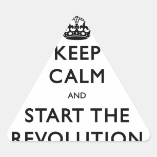 Keep Calm And Start The Revolution Triangle Sticker