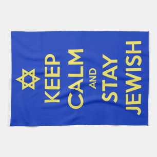 Keep Calm and Stay Jewish Tea Towel