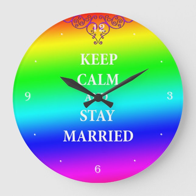 Keep calm and stay married Round  Wall Clock (Front)