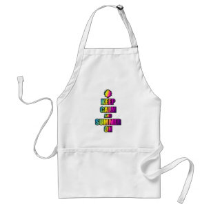 Keep Calm And Summer On Standard Apron