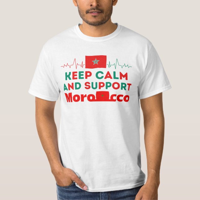 Keep calm and support Morocco T-Shirt (Front)